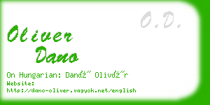 oliver dano business card